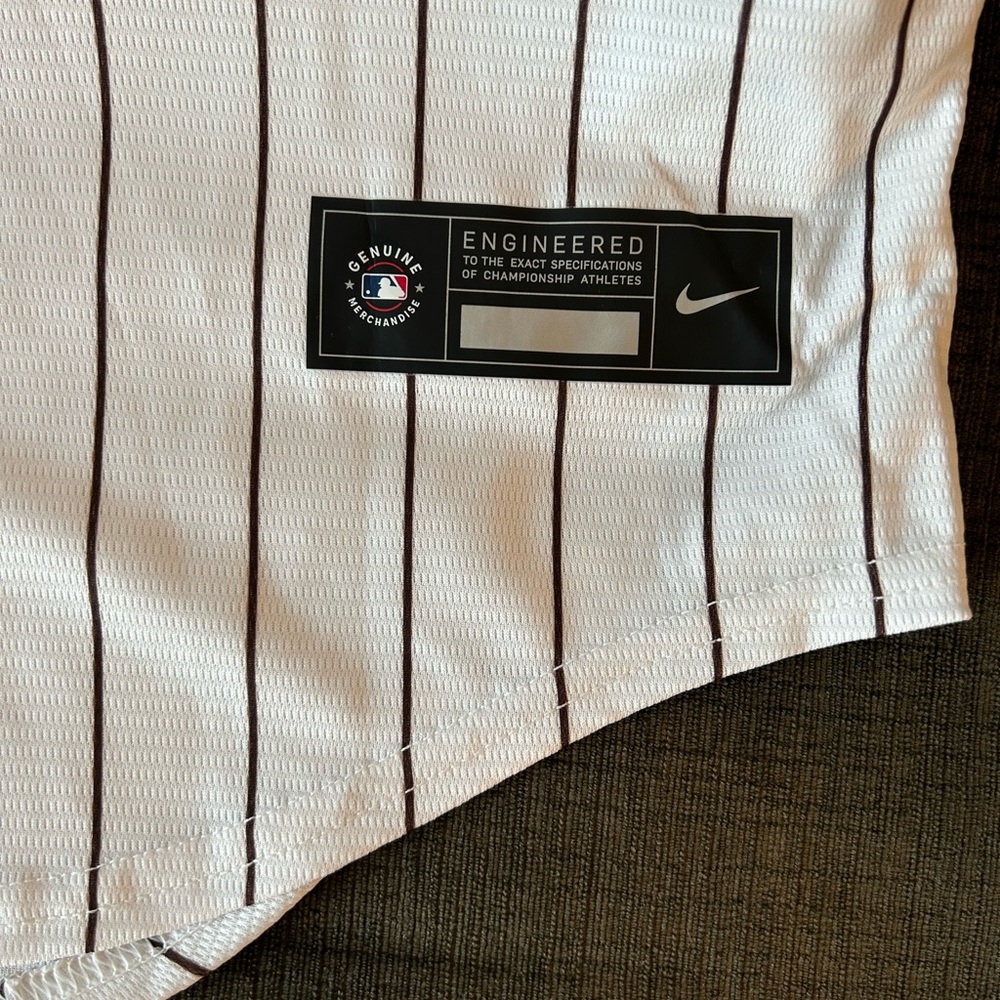 Nike Authentic San Diego Padres MLB Baseball Pinstripe Jersey Men’s Sz: M - Picture 4 of 5